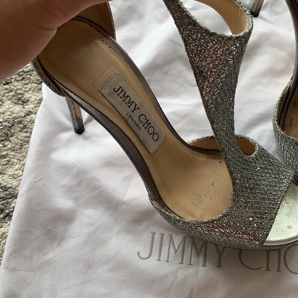 Jimmy Choo Silver Heels - Picture 2 of 6